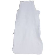 Gigoteuse Bébé Sans Manches - 100% Gaze de Coton - 70x40 cm - Blanc.