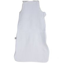 Gigoteuse Bébé Sans Manches - 100% Gaze de Coton - 90x50 cm - Blanc.