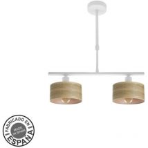 Gilda Lampada 2xe14 Bianco/Legno Chiaro Regx43x14 Cm