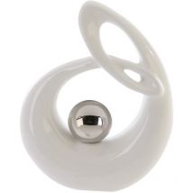 Scultura in ceramica bianca altezza 22 cm - Gilde