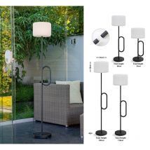 Stehleuchte (Solar), 'Solaire', Metall, schwarz, ve 1, l. 25 cm, b. 25 cm, h. 150 cm Runder pe - Gilde