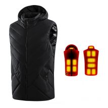 Gilet chauffant à charge usb pour homme et femme Gilet chauffant pour le corps chauffant réglable en température, coussin chauffant intégré pour le