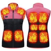 Vêtements de travail-Veste Chauffante Pour Homme Femme avec 4 Zones de Chaleur et 58 Réglages de Chaleur Veste Chauffante Électrique avec Chargeur