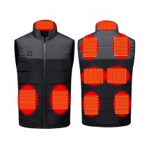 Gilet Chauffant Homme Femme Veste Chauffante Électrique usb Vêtement de Chauffage avec 9 Zones de Chauffé 3 Températures Réglables Gilet Chaud