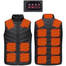 Ej.Life Gilet Chauffant Léger pour Hommes, Gilet Chauffant électrique Rechargeable Intelligent, Gilet Chauffant électrique Unisexe étanche à L'eau