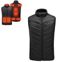 Gilet chauffant pour hommes et femmes, gilet chauffant électrique d'hiver à 9 zones, veste chauffante lavable avec 3 niveaux de chauffage