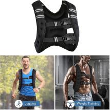 Hofuton Gilet Leste Gilet De Course Gilet De Musculation 10kg -Noir