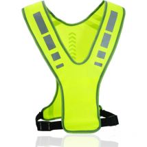 Gilet de course réfléchissant, gilet de sécurité réglable pour hommes et femmes, gilet de cyclisme jaune respirant haute visibilité, vêtements