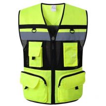 Gilet de sécurité réfléchissant - Multipoches de sécurité réfléchissante pour Gilet de sécurité - Green(XL)