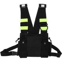 Gilet de talkie-walkie, pack de harnais de poitrine, pack avant de harnais de poitrine, pack avant de harnais tactique radio tyt réfléchissant jaune,