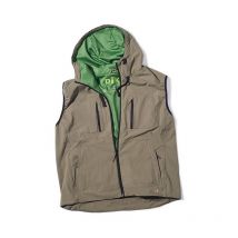 Gilet de travail à manches courtes zippé à capuche gold - Mastic l
