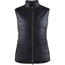 Gilet de travail sans manches matelassé femme 3864 - Noir/Jaune fluo m