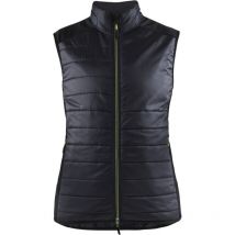Gilet de travail sans manches matelassé femme 3864 - Noir/Jaune fluo s