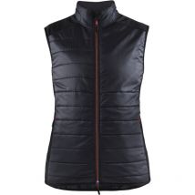 Gilet de travail sans manches matelassé femme 3864 - Noir/Rouge M