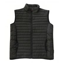 Rmellose, gesteppte Unisex-Daunenweste schwarz, Größe m