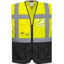 Gilet Executive Warsaw couleur : Jaune/Noir taille s - portwest