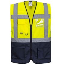 Gilet Executive Warsaw couleur : Jaune/Marine taille s - portwest