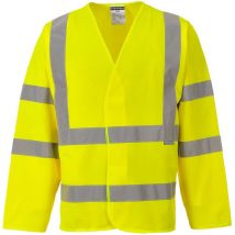 Gilet 2 bandes & baudrier manches longues Jaune l/xl