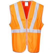 Gilet hv long ris Orange 4XL