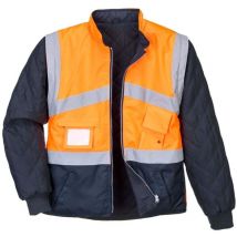 Gilet Hivis Bicolore Reversible couleur : Orange/Marine taille m Portwest