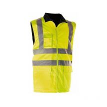 Gilet matelasse hivi doublure polaire orange fluo taille 2ou m