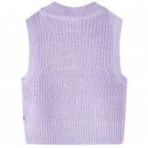 Gilet pull-over tricoté pour enfants lilas clair 140