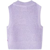 Gilet pull-over tricoté pour enfants lilas clair 92