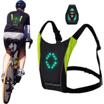 Gilet Réfléchissant avec Voyant de Signalisation Clignotant à LED, Gilet de Clignotant à LED Veste de Sécurité RéfléChissante à Distance sans Fil