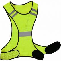 Gilet riflettente ad alta visibilità - Donna e uomo - Traspirante - Leggero - Giacca fluorescente di sicurezza per corsa, ciclismo