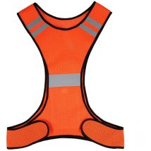 DK - Gilet riflettente in rete leggera e traspirante Gilet di sicurezza ad alta visibilità per correre, camminare, andare in bicicletta, fare jogging