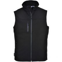 Portwest Softshell-Weste Schwarz L – Wasserdicht – Leicht – Ideal für aktives Arbeiten
