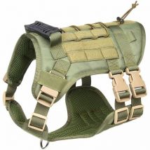 Ensoleille - Gilet tactique léger et durable pour chien(Vert armée)