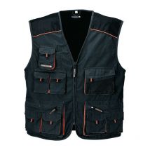 Gilet taglia 58 grigio scuro / nero / arancione Terratrend