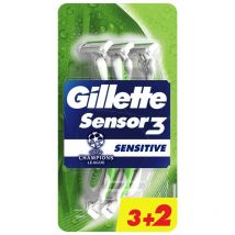 Sensor 3 sensitive rasoio da uomo usa e getta 3 rasoi + 2 gratis - Gillette