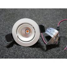 Spot encastre downlight blanc mat rond ø 80mm orientable led 6W 3000K 520lm 36° 230V non-dimmable IP20 gimble in 68 slv