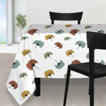 Nappe carrée anti-tâches 180x180 cm GINKGO, par Soleil d'Ocre
