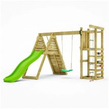 Thegoodgarden - Gioco da giardino in legno Fungoo Climber con arrampicata, scivolo e altalena