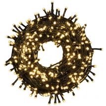 Lucine di Natale 8 mt Decorazione con Luce Bianco Caldo con 180 Led
