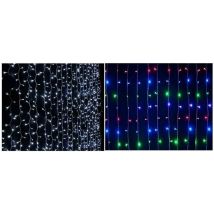 Illuminazione natalizia tenda cambia colore 160 led bianco e multicolore 2 in 1 dimensioni 1,6x1,5m esterno 14518306 - Giocoplast Natale
