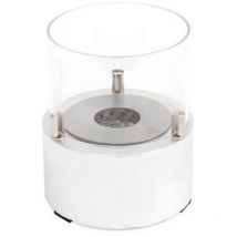 Biocamino da tavolo a bioetanolo giotto candle bianco con serbatoio da 150ML