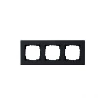 0213095 cadre de finition pour montage plat 3 postes E2 noir mat - Gira