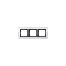0213728 cadre de finition 3 postes pour anthracite event clair blanc - Gira