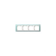 0214395 cadre de finition 4 postes pour blanc event opak mint - Gira