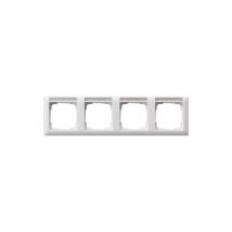 109403 CADRE de finition 4 VOIES inscriptible, horizontale, blanc brillant - Gira