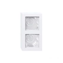 Gira - 4010337096726 boîtier apparent pour montage en saillie 2 prises 106229 blanc