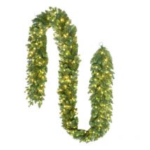 Girlande Weihnachtsgirlande Tannengirlande mit LED Deko "MADISON" Innen 270cm 465 Zweige Ø 30 PVC+PE