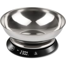 Girmi Ps84 Noir, Acier Inoxydable Comptoir Rond Balance De Ménage Électronique