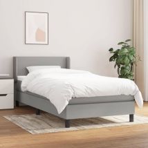 Furniture Limited - Giroletto a Molle con Materasso Grigio Chiaro