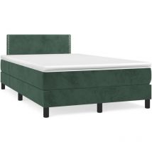 Avimac - Giroletto a Molle con Materasso Verde Scuro 120x190 cm Velluto