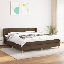 Furniture Limited - Giroletto a Molle con Materasso Marrone Scuro